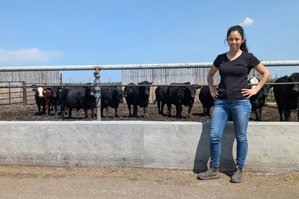 USask master student Beatriz Montenegro is searching for feed solutions that are cheaper and easier to obtain for producers. (Photo: Submitted)